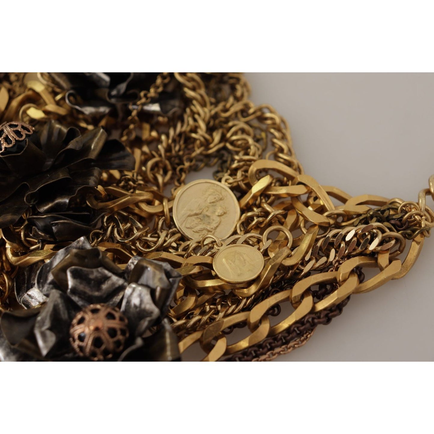 Dolce & Gabbana Sicilian Glamour Gold Statement Necklace WOMAN NECKLACE gold-brass-sicily-charm-heart-statement-necklace