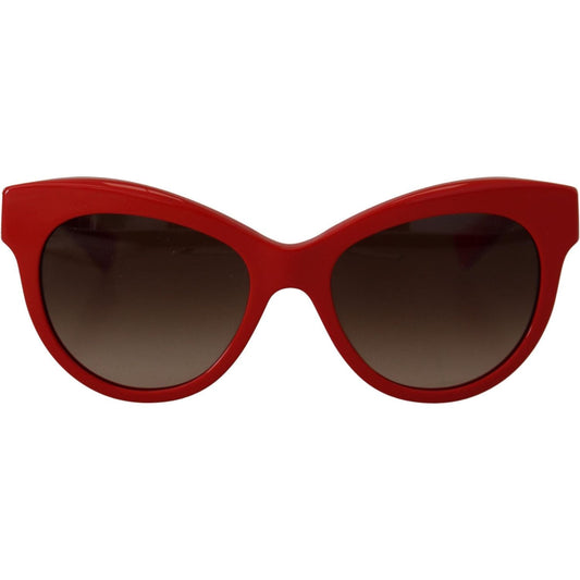 Dolce & Gabbana Elegant Red Mosaico Cat-Eye Sunglasses red-cat-eye-lens-floral-arm-shades-dg4215-sunglasses