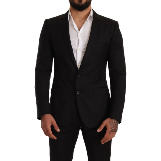 Dolce & Gabbana Elegant Slim Fit Martini Two-Piece Suit Suit black-check-martini-slim-fit-2-piece-suit IMG_3919-30898805-8ec.jpg