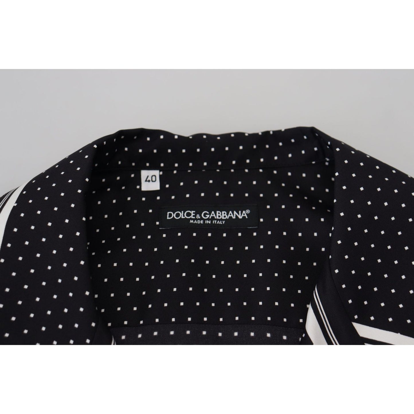 Dolce & GabbanaElegant Silk Polka Dot Pajama TopMcRichard Designer Brands£789.00