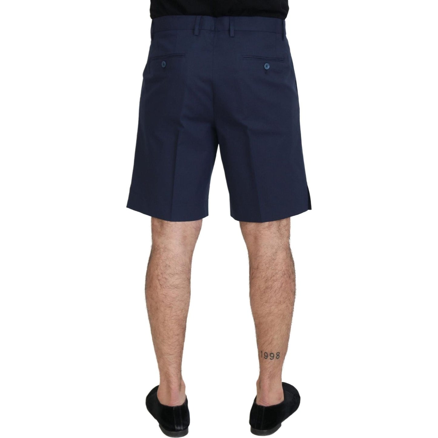 Dolce & Gabbana Elegant Blue Chino Shorts blue-chinos-cotton-stretch-casual-shorts-2