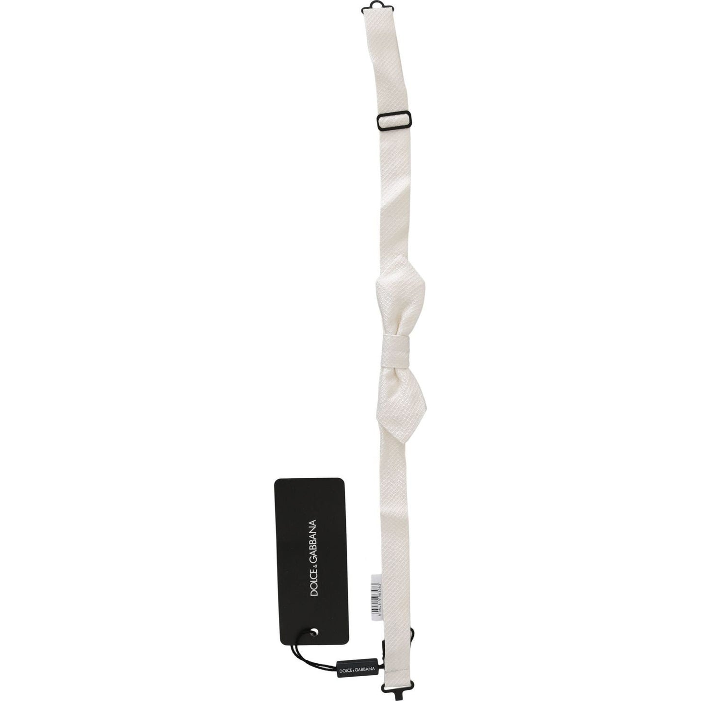 Dolce & Gabbana Elegant White Silk Bow Tie white-100-silk-slim-adjustable-neck-papillon-men-tie Bow Tie IMG_3988-scaled.jpg