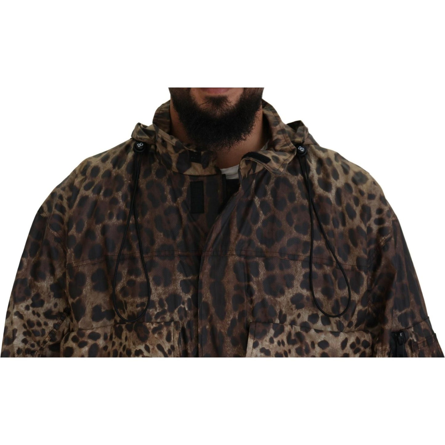 Dolce & Gabbana Elegant Leopard Print Hooded Jacket brown-leopard-print-men-hooded-jacket IMG_4055-scaled-b9efca8a-8d3.jpg