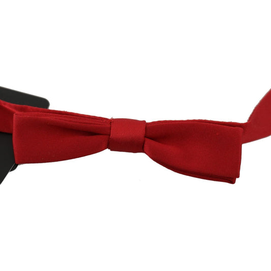Dolce & Gabbana | Red 100% Silk Slim Adjustable Neck Papillon Bow Tie | McRichard Designer Brands