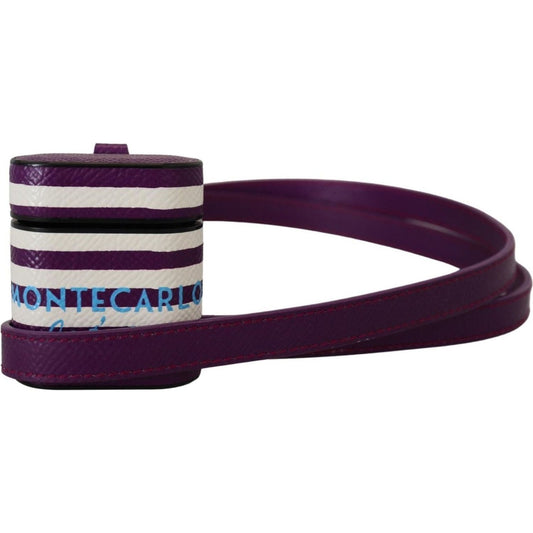 Dolce & Gabbana Chic Purple Leather Airpods Case purple-leather-strap-gold-metal-logo-airpods-case IMG_4119-9c6396b7-a56.jpg