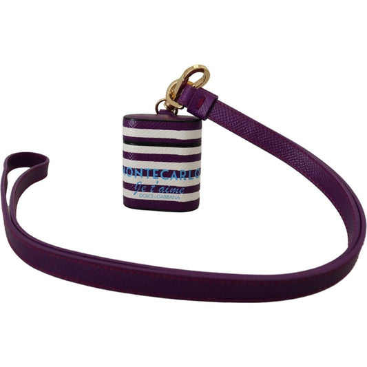 Dolce & Gabbana Chic Purple Leather Airpods Case purple-leather-strap-gold-metal-logo-airpods-case IMG_4120-f5c9ec50-074.jpg