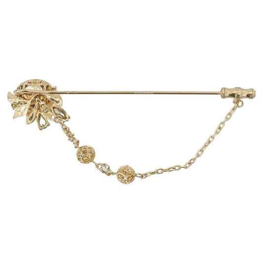 Dolce & Gabbana Elegant Sterling Silver Brooch Pin gold-tone-925-sterling-silver-crystal-chain-pin-brooch Brooch IMG_4149-10993559-e31.jpg