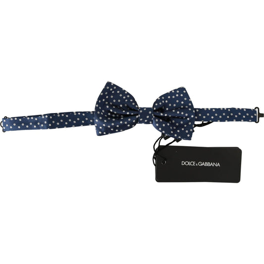 Dolce & Gabbana Elegant Silk Polka Dot Bow Tie Bow Tie blue-polka-dots-silk-adjustable-neck-butterfly-mens-bow-tie IMG_4165-scaled-2a5b387f-c19.jpg