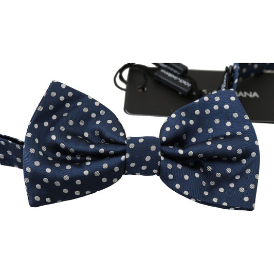 Dolce & Gabbana Elegant Silk Polka Dot Bow Tie Bow Tie blue-polka-dots-silk-adjustable-neck-butterfly-mens-bow-tie IMG_4166-scaled-c3a153d7-4a8.jpg