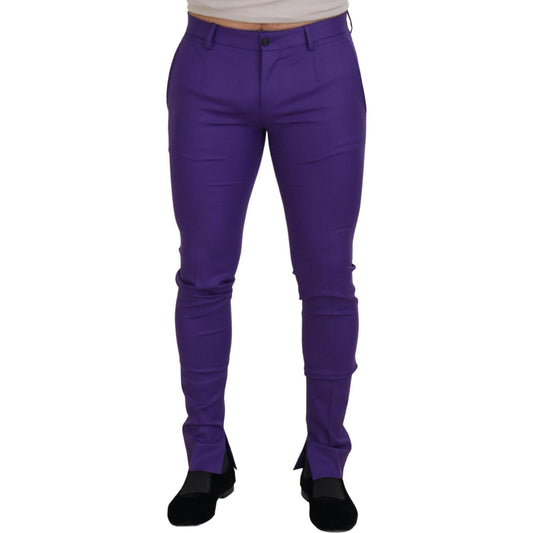 Dolce & Gabbana Elegant Purple Wool Blend Trousers purple-wool-slim-fit-chino-pants IMG_4198-scaled-fad82a72-834_62bfa306-33cf-40f5-be8f-fc535938162c.jpg