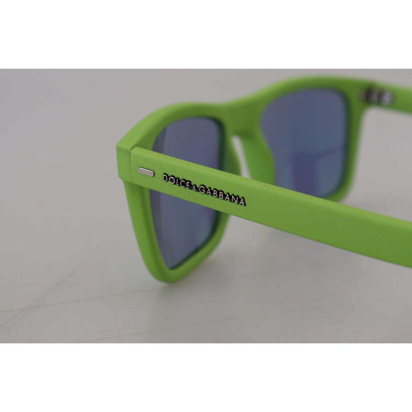 Dolce & Gabbana Acid Green Chic Full Rim Sunglasses green-rubber-full-rim-frame-shades-dg6095-acid-sunglasses