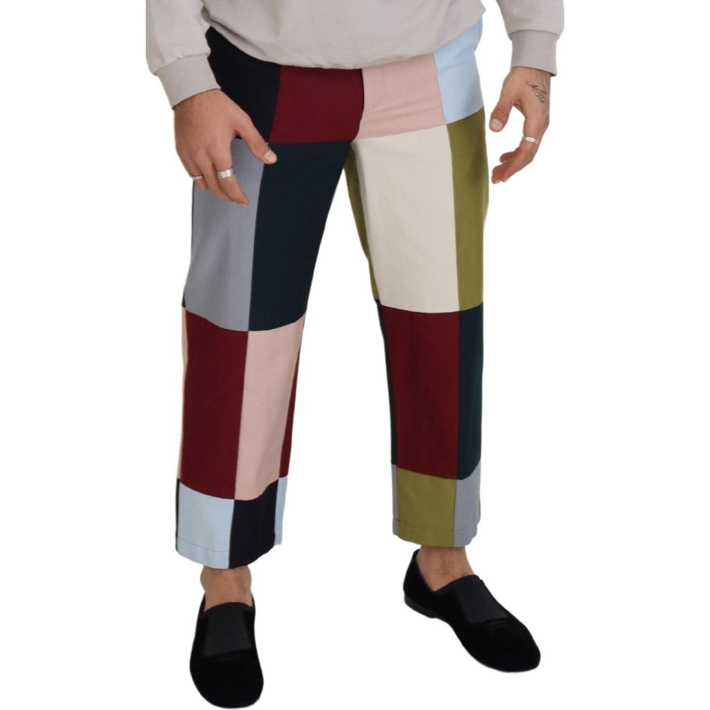 Dolce & Gabbana Stunning Multicolor Patchwork Pants multicolor-cotton-patchwork-pants