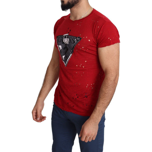 Guess Radiant Red Cotton Tee Perfect For Everyday Style red-cotton-logo-print-men-casual-top-perforated-t-shirt-1 IMG_4267-scaled-2208f02c-508.jpg