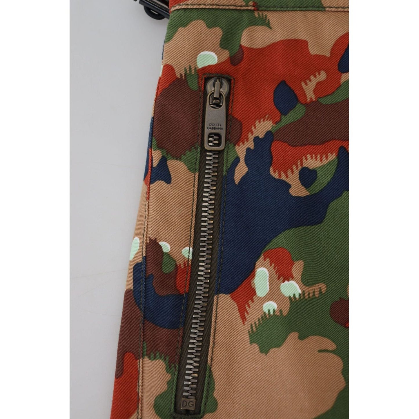 Dolce & Gabbana Italian Designer Multicolor Cargo Shorts multicolor-cotton-camouflaged-cargo-shorts