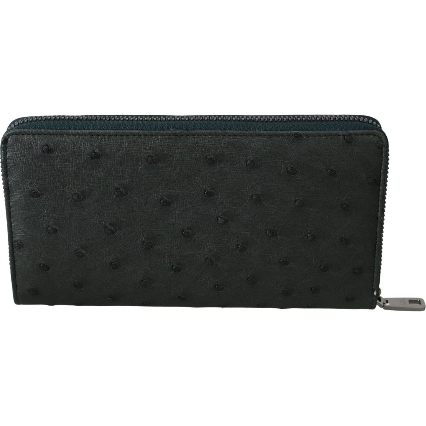 Dolce & Gabbana Exquisite Green Ostrich Leather Continental Wallet Wallet green-ostrich-leather-continental-mens-clutch-wallet