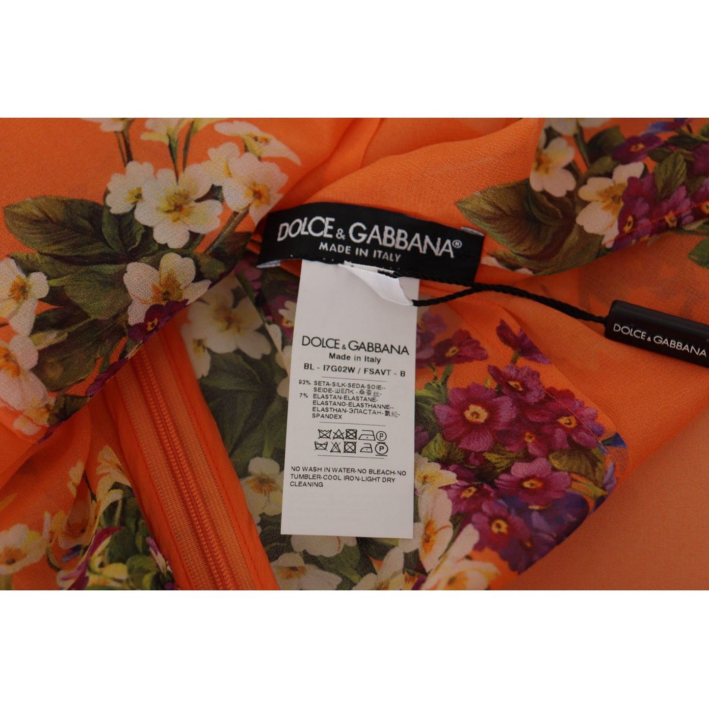 Dolce & Gabbana Elegant Floral Silk Blouse with Back Zipper orange-floral-print-long-sleeve-blouse IMG_4523-scaled-4297ef97-e30.jpg