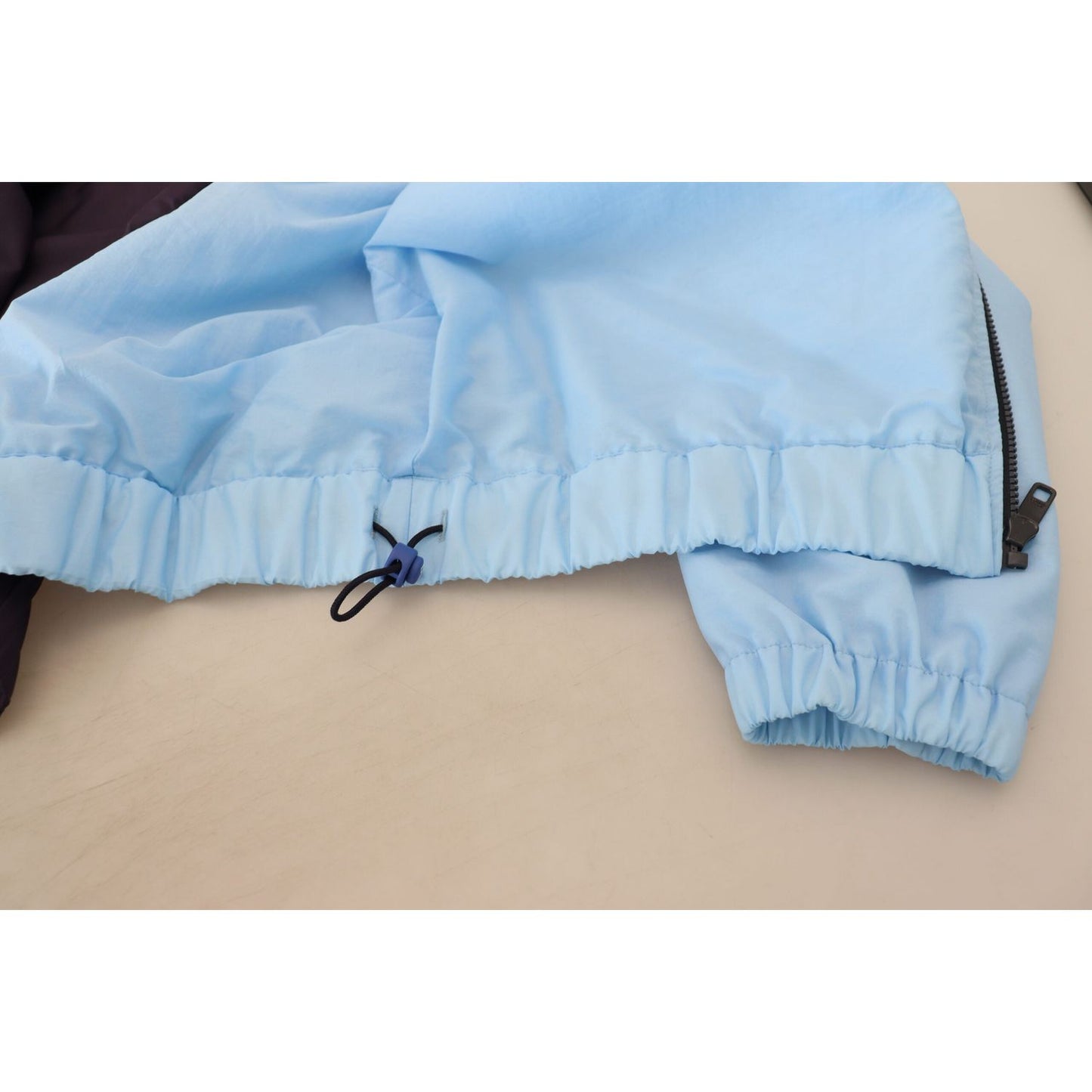 Dolce & Gabbana Elegant Hooded Blue Jacket - Full Zipper Closure black-blue-dg-hooded-full-zip-men-jacket