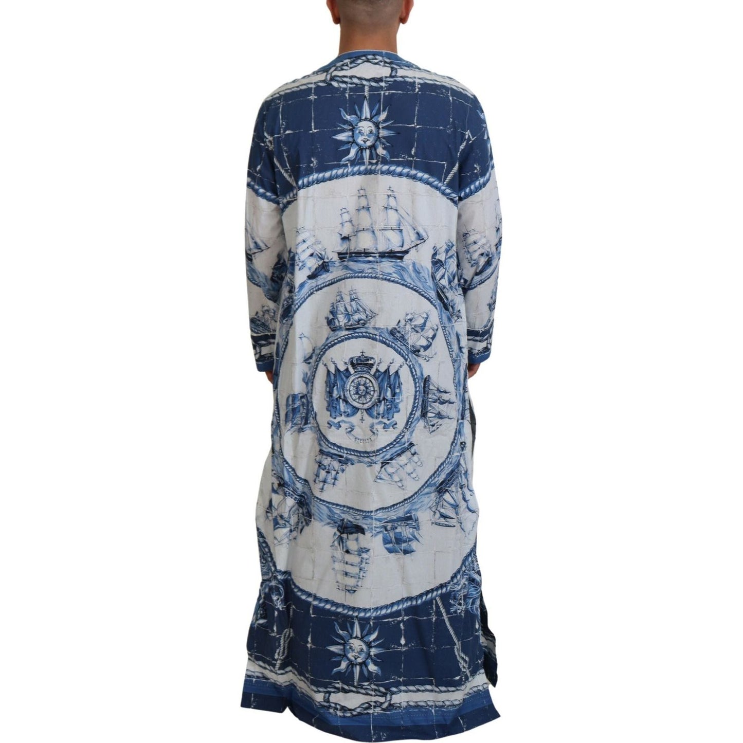 Dolce & GabbanaMajestic Blue Cotton-Silk Thobe RobeMcRichard Designer Brands£699.00