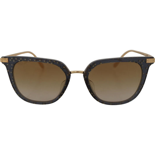 Dolce & Gabbana Chic Irregular-Shaped Designer Sunglasses black-dotted-acetate-frame-irregular-sunglasses