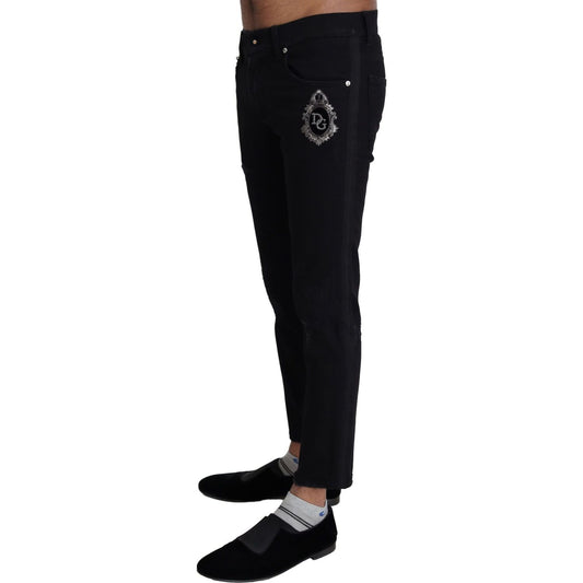 Dolce & GabbanaElegant Skinny Black Jeans with EmbroideryMcRichard Designer Brands£489.00
