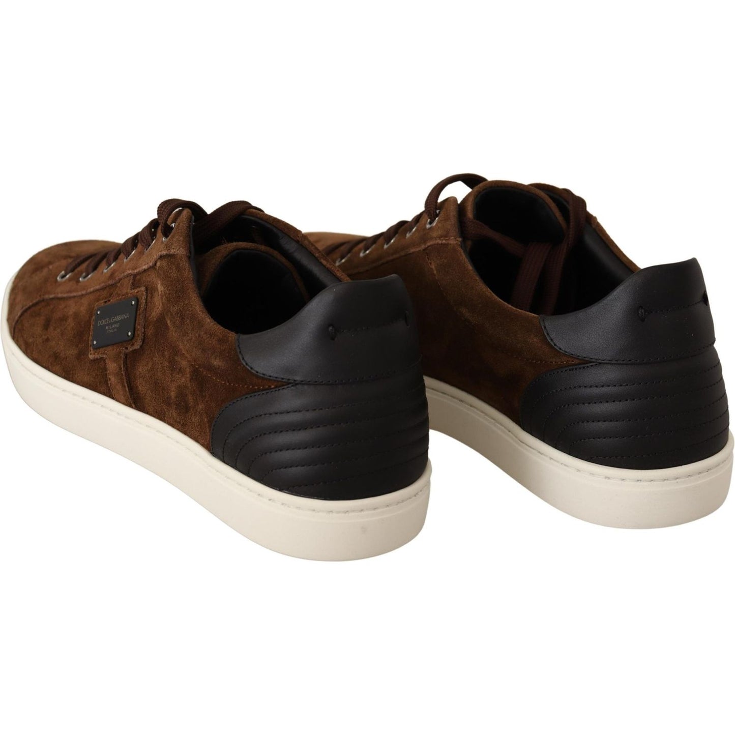 Dolce & Gabbana Elegant Leather Casual Sneakers in Brown brown-suede-leather-mens-low-tops-sneakers IMG_4821-scaled-43deb689-60a.jpg