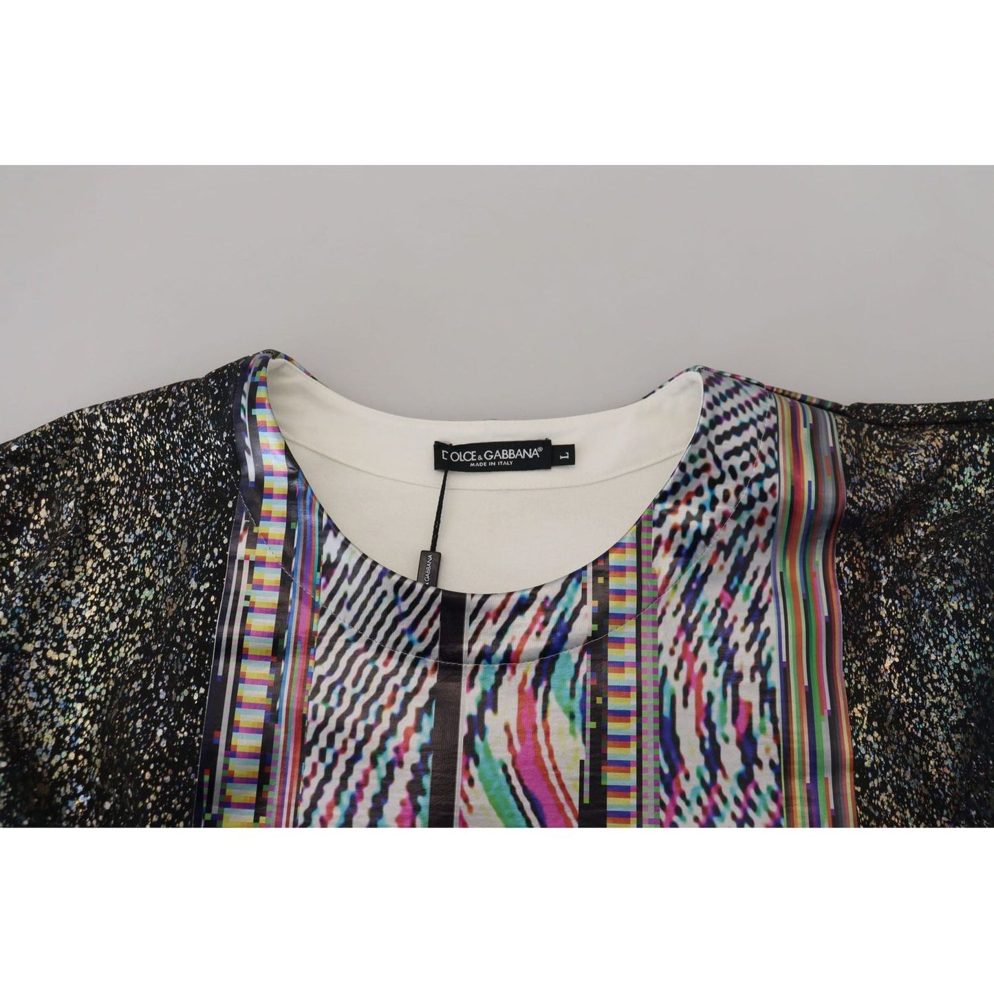 Dolce & Gabbana Vibrant Short Sleeve Luxury Tee multicolor-patterned-short-sleeves-t-shirt