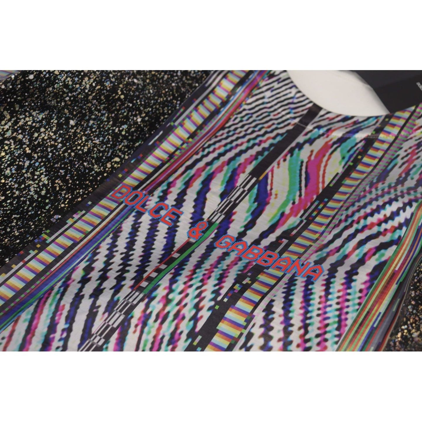 Dolce & Gabbana Vibrant Short Sleeve Luxury Tee multicolor-patterned-short-sleeves-t-shirt