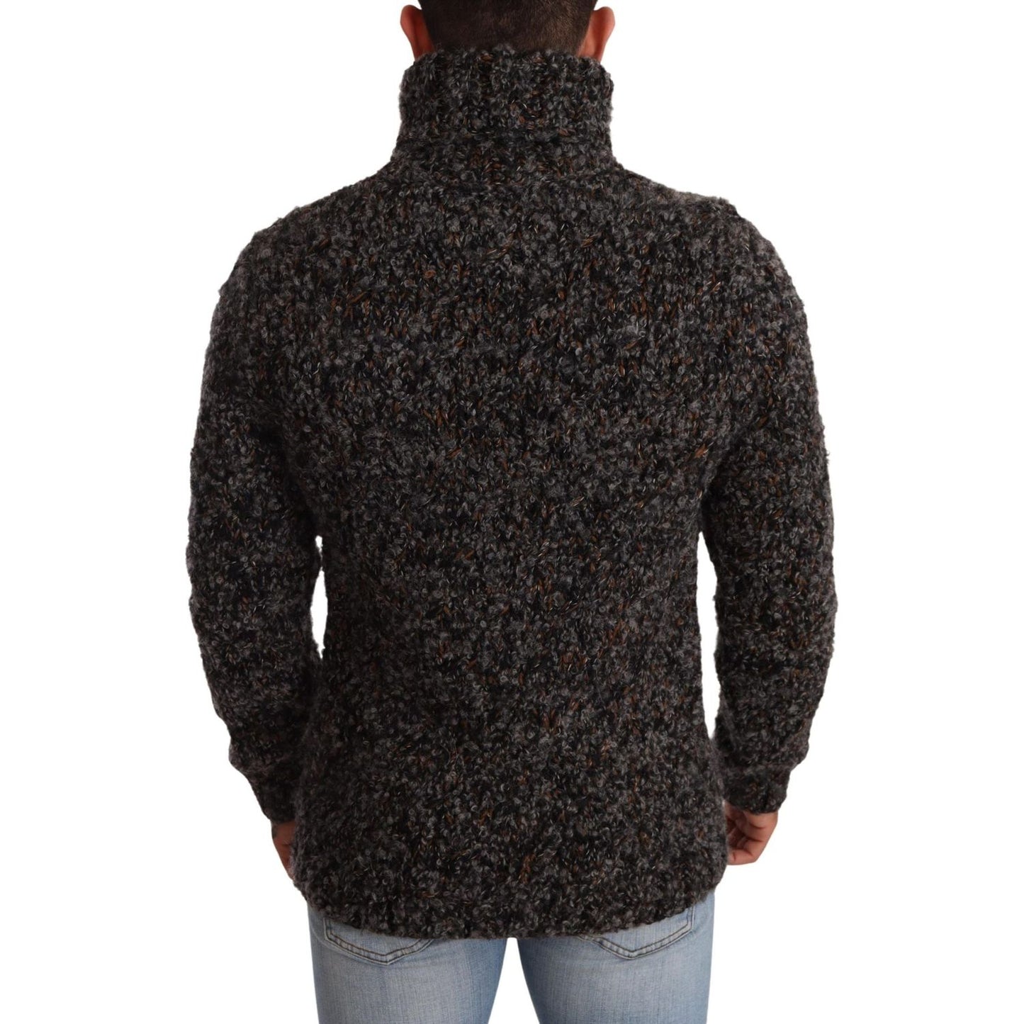 Dolce & Gabbana Elegant Speckled Turtleneck Wool-Blend Sweater MAN SWEATERS gray-wool-blend-turtleneck-pullover-sweater IMG_4849-scaled-bf372769-47a.jpg