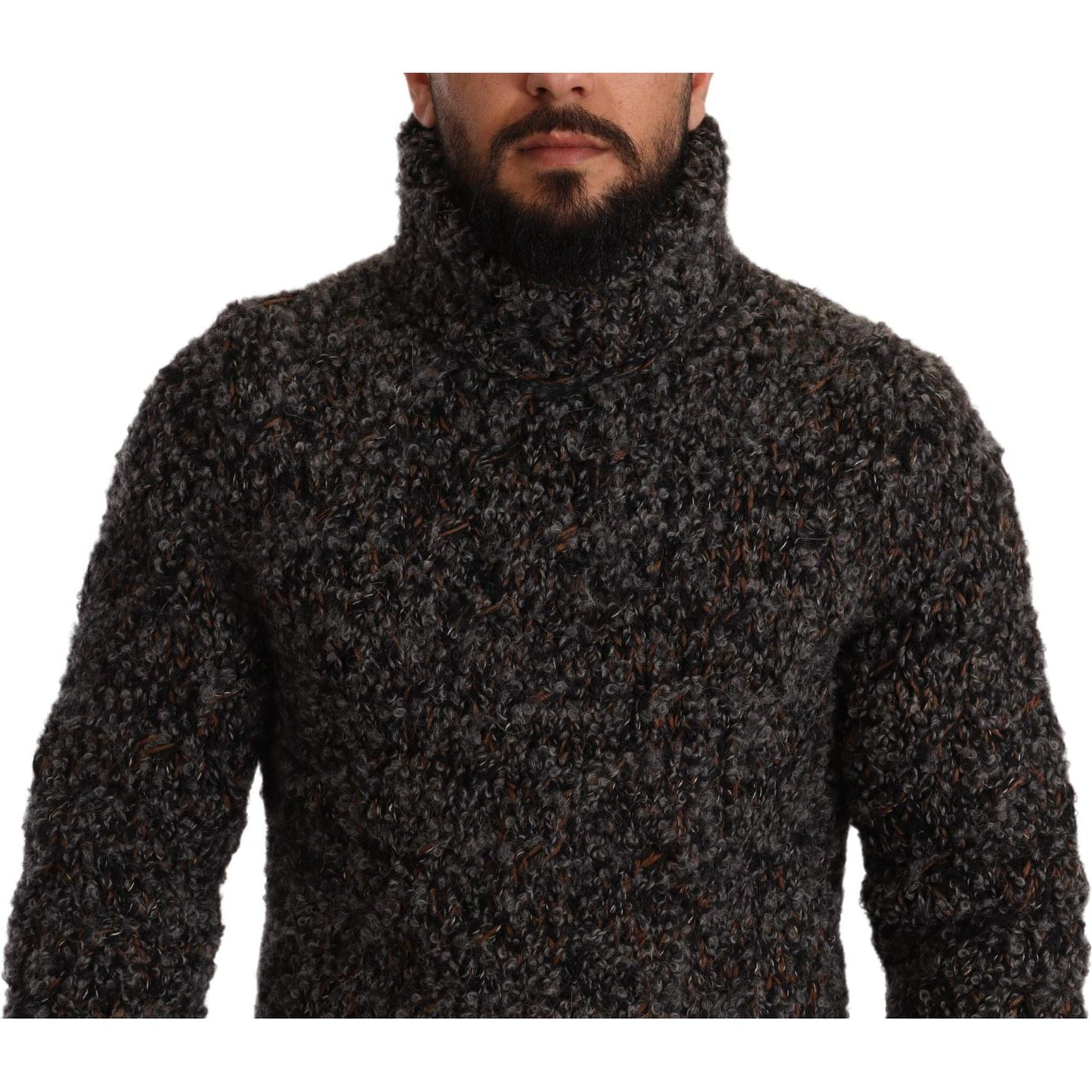 Dolce & Gabbana Elegant Speckled Turtleneck Wool-Blend Sweater MAN SWEATERS gray-wool-blend-turtleneck-pullover-sweater IMG_4850-scaled-6bb3f01b-1b3.jpg