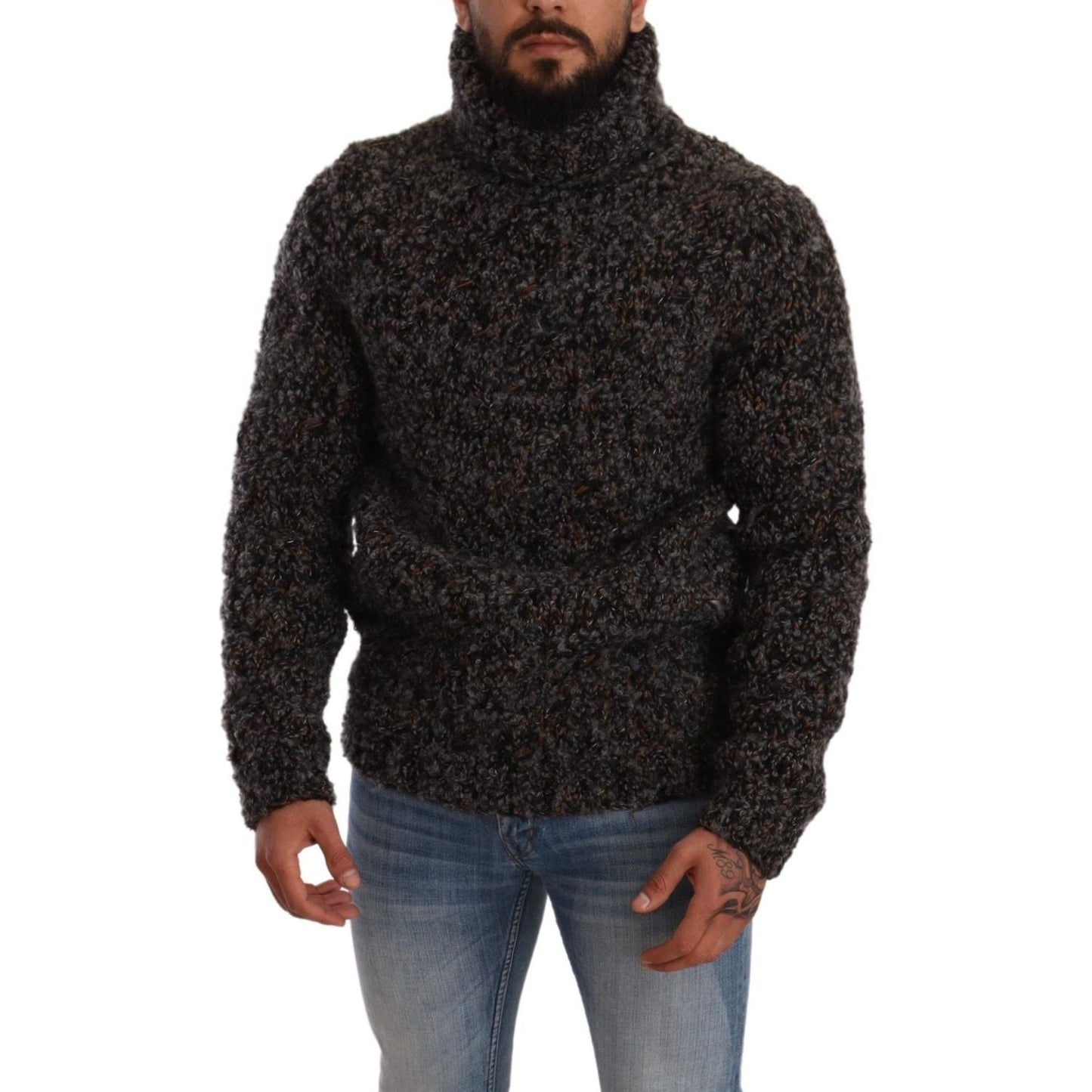 Dolce & Gabbana Elegant Speckled Turtleneck Wool-Blend Sweater MAN SWEATERS gray-wool-blend-turtleneck-pullover-sweater IMG_4851-aeb94aaf-83e.jpg