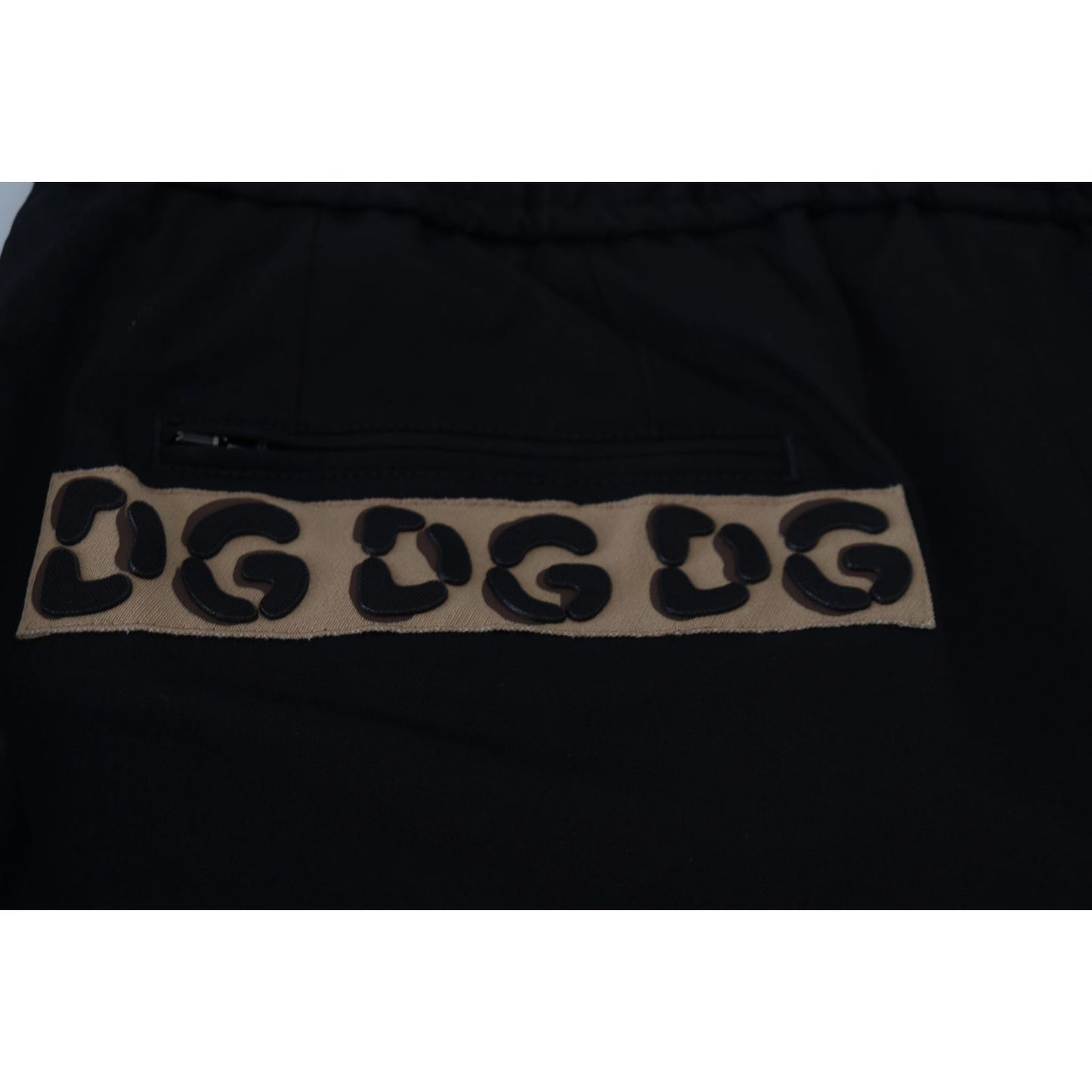 Dolce & Gabbana Elegant Leopard Print Cropped Pants black-cotton-elastic-waist-dg-logo-cropped-pants IMG_4866-scaled-eda01a01-00e.jpg