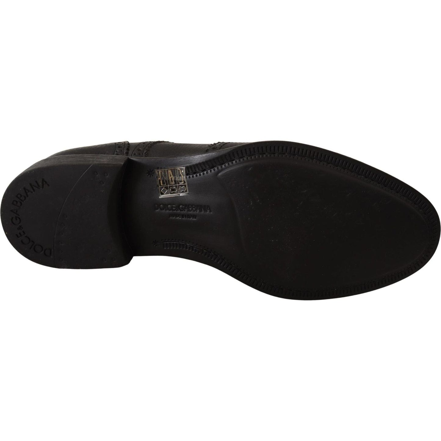 Dolce & Gabbana Elegant Black Leather Derby Wingtip Shoes black-leather-oxford-wingtip-formal-dress-shoes-1 IMG_4909-scaled-3bf332a8-963.jpg