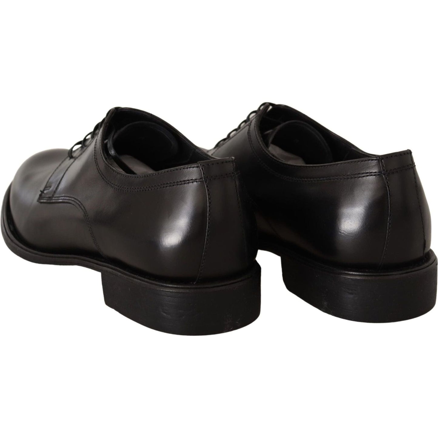 Dolce & Gabbana Elegant Black Leather Formal Derby Shoes black-leather-lace-up-mens-formal-derby-shoes IMG_4944-scaled-c1feb429-402.jpg