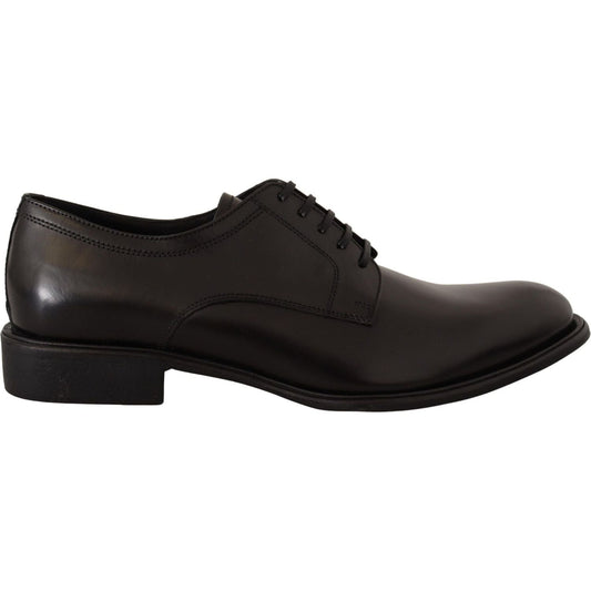 Dolce & GabbanaElegant Black Leather Formal Derby ShoesMcRichard Designer Brands£449.00