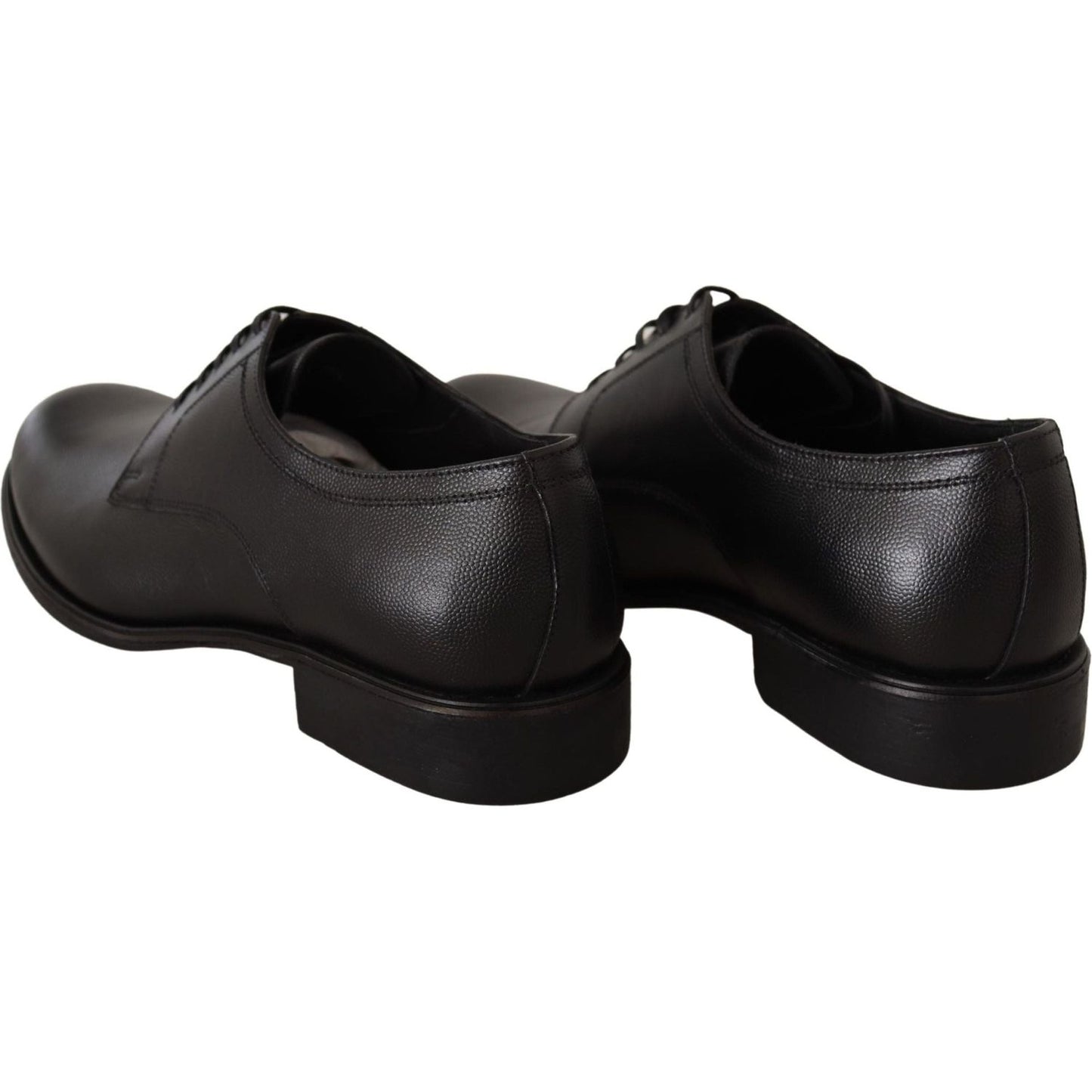 Dolce & Gabbana Elegant Black Leather Derby Shoes black-leather-lace-up-mens-formal-derby-shoes-1 IMG_4970-scaled-ed90f397-7ff.jpg