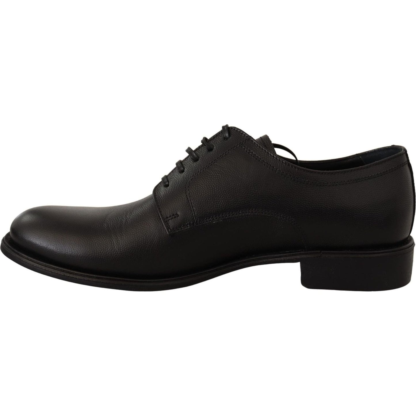 Dolce & Gabbana Elegant Black Leather Derby Shoes black-leather-lace-up-mens-formal-derby-shoes-1 IMG_4971-scaled-24406258-cdc.jpg