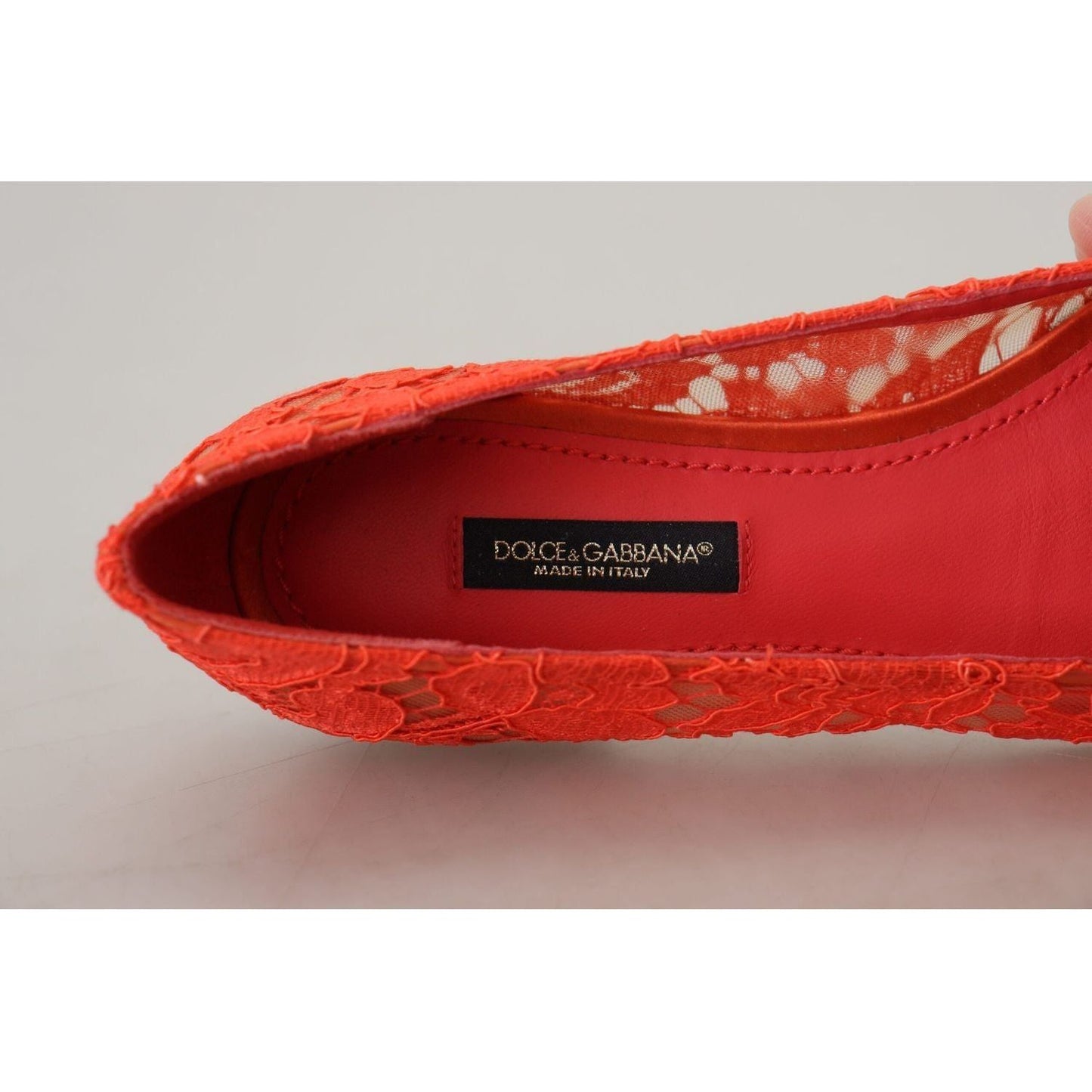 Dolce & Gabbana Elegant Lace Vally Flats in Coral Red red-taormina-lace-crystals-ballet-flats-shoes IMG_4972-scaled-3e1c7c59-3f9.jpg