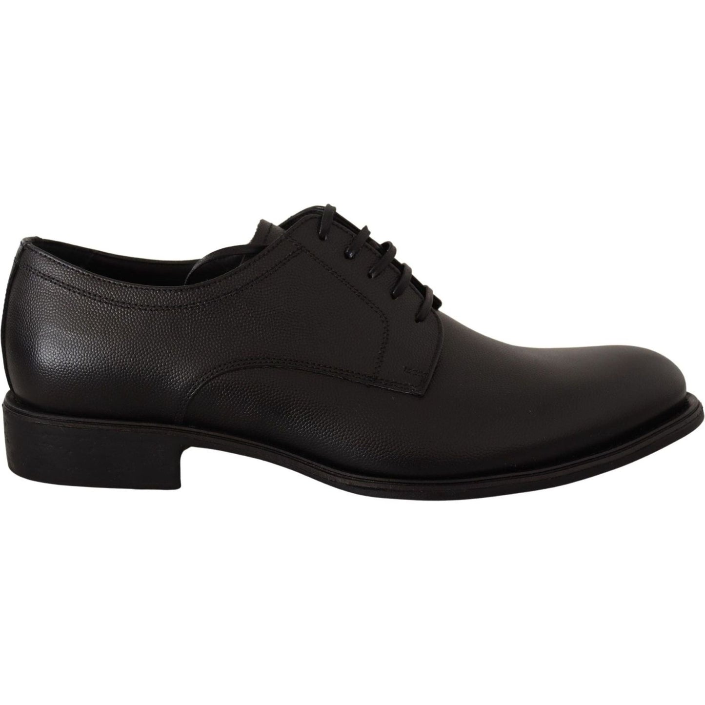 Dolce & Gabbana Elegant Black Leather Derby Shoes black-leather-lace-up-mens-formal-derby-shoes-1 IMG_4972-scaled-4c984cac-263.jpg
