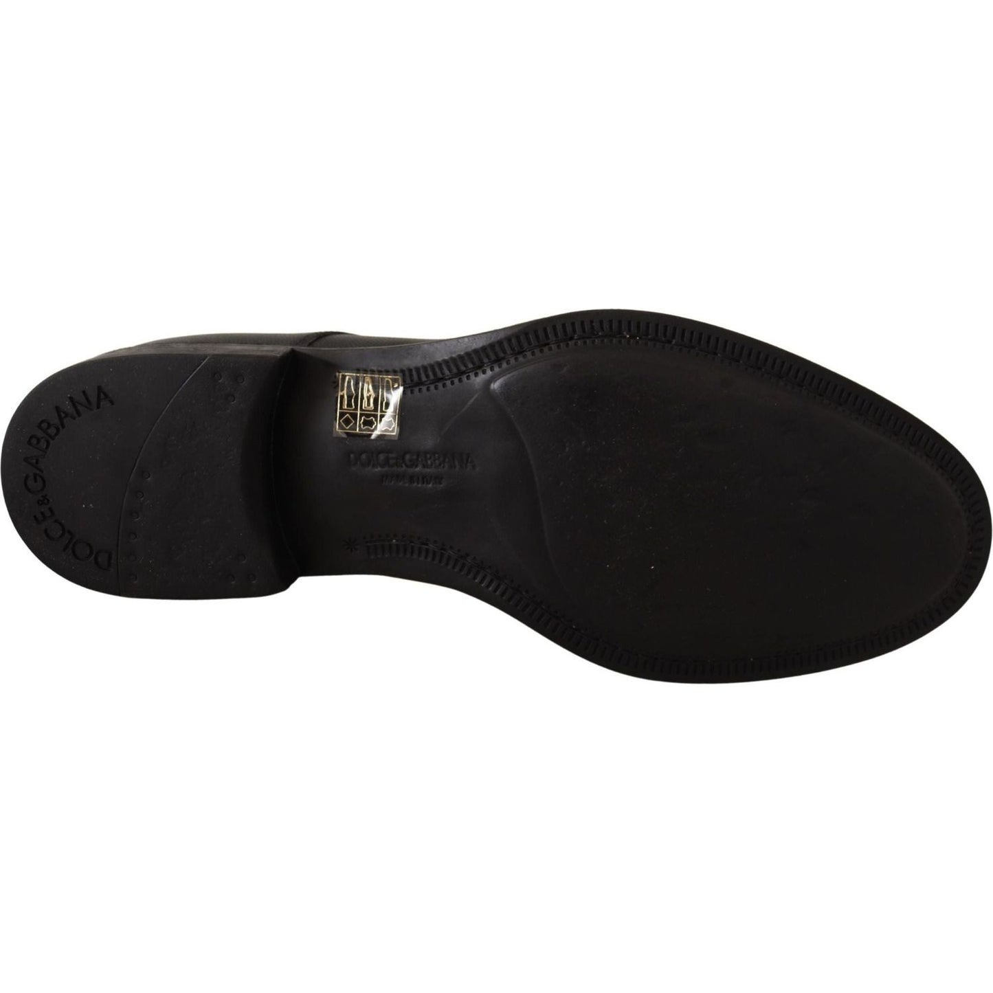 Dolce & Gabbana Elegant Black Leather Derby Shoes black-leather-lace-up-mens-formal-derby-shoes-1 IMG_4973-scaled-27d59919-628.jpg