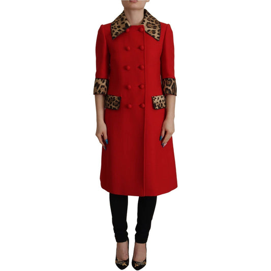 Dolce & Gabbana Elegant Red Leopard Trench Coat red-leopard-wool-trenchcoat-jacket IMG_5013-scaled-71df6513-d28.jpg