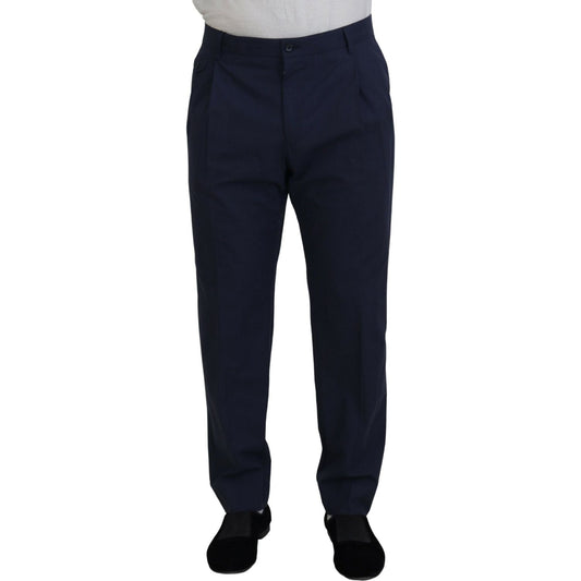Dolce & Gabbana Dark Blue Cotton Chino Formal Pants dark-blue-cotton-chino-formal-pants IMG_5014-scaled-9bdc3161-8ca.jpg