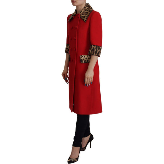 Dolce & Gabbana Elegant Red Leopard Trench Coat red-leopard-wool-trenchcoat-jacket IMG_5014-scaled-c2478287-789.jpg