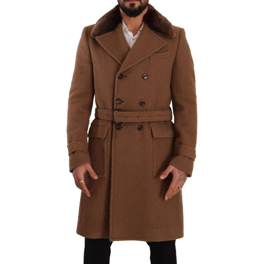 Dolce & Gabbana Elegant Double Breasted Wool Overcoat brown-wool-long-double-breasted-overcoat-jacket IMG_5040-scaled-10d6351c-50b.jpg
