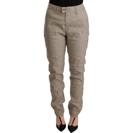 CYCLEChic Beige Mid Waist Baggy Pants for Sophisticated StyleMcRichard Designer Brands£169.00