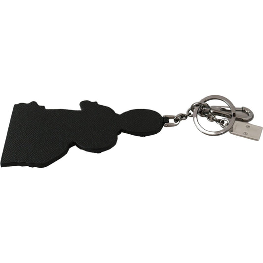 Dolce & Gabbana Elegant Tricolor Leather Keychain Keychain leather-dominico-stefano-dgfamily-logo-badge-keychain-1