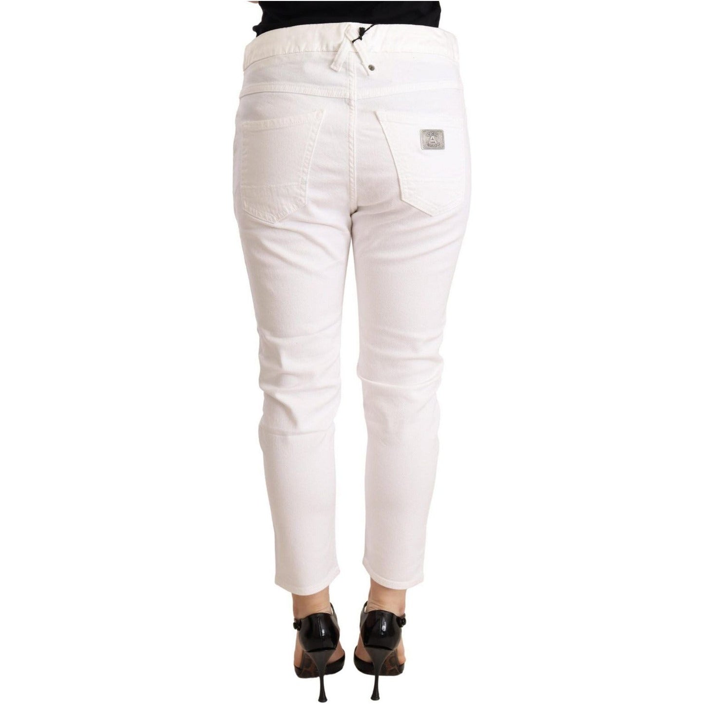 CYCLE Elegant Slim Fit White Skinny Pants WOMAN TROUSERS white-mid-waist-slim-fit-skinny-cotton-stretch-trouser