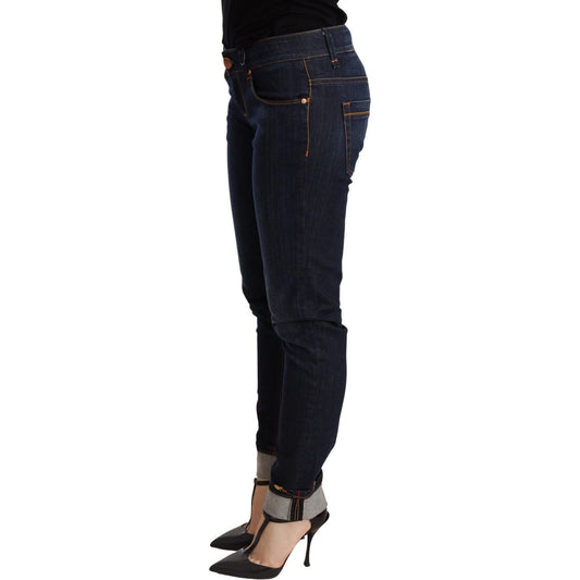 Acht Chic Dark Blue Skinny Jeans WOMAN TROUSERS blue-washed-low-waist-skinny-denim-trouser-3 IMG_5216-scaled-3df5a081-b20.jpg