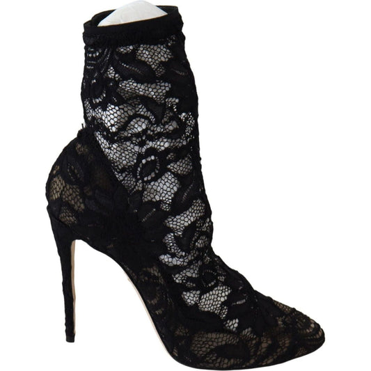 Dolce & Gabbana Black Lace Taormina Pumps Elegance Unleashed black-lace-taormina-high-heel-boots-shoes IMG_5226-03e8066a-646.jpg