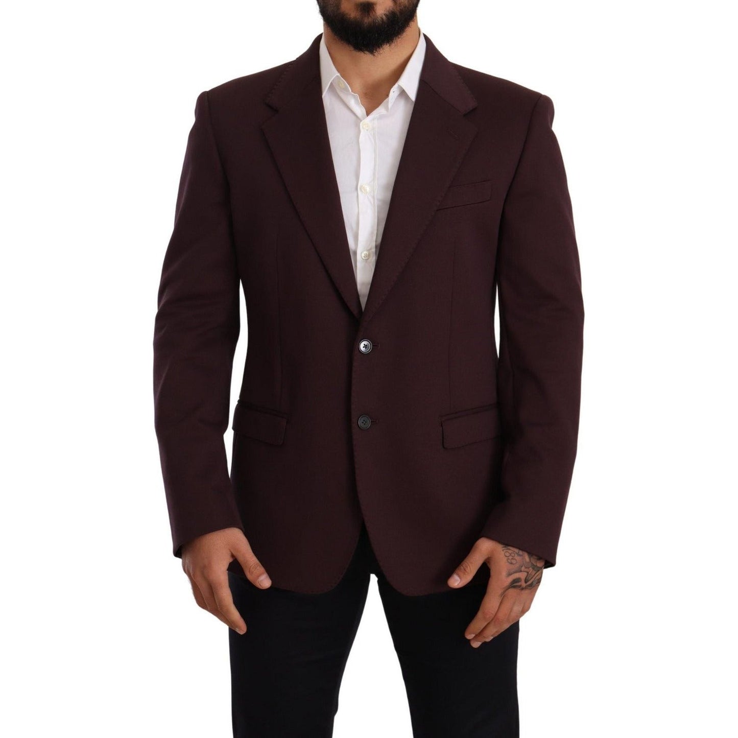 Dolce & Gabbana Elegant Indigo Slim Fit Blazer for Men purple-cotton-slim-blazer-jacket IMG_5267-scaled-e89e7336-655.jpg