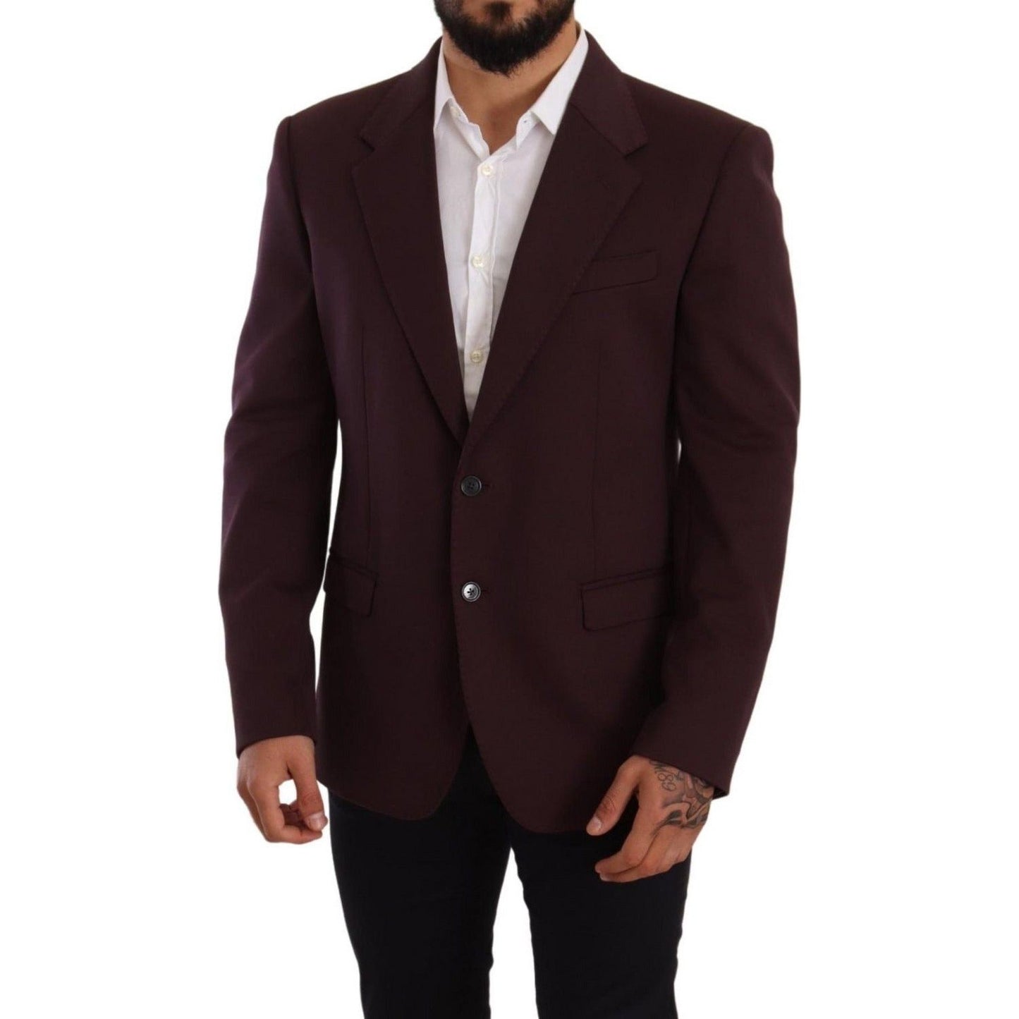 Dolce & Gabbana Elegant Indigo Slim Fit Blazer for Men purple-cotton-slim-blazer-jacket IMG_5271-76935d2c-98d.jpg